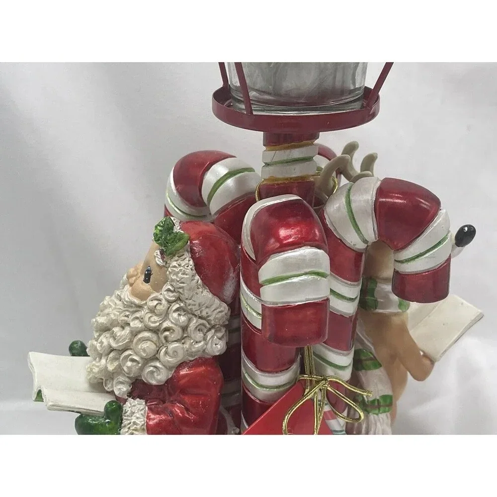 Radko Letters to Santa Candy Cane Votive Ceramic Box